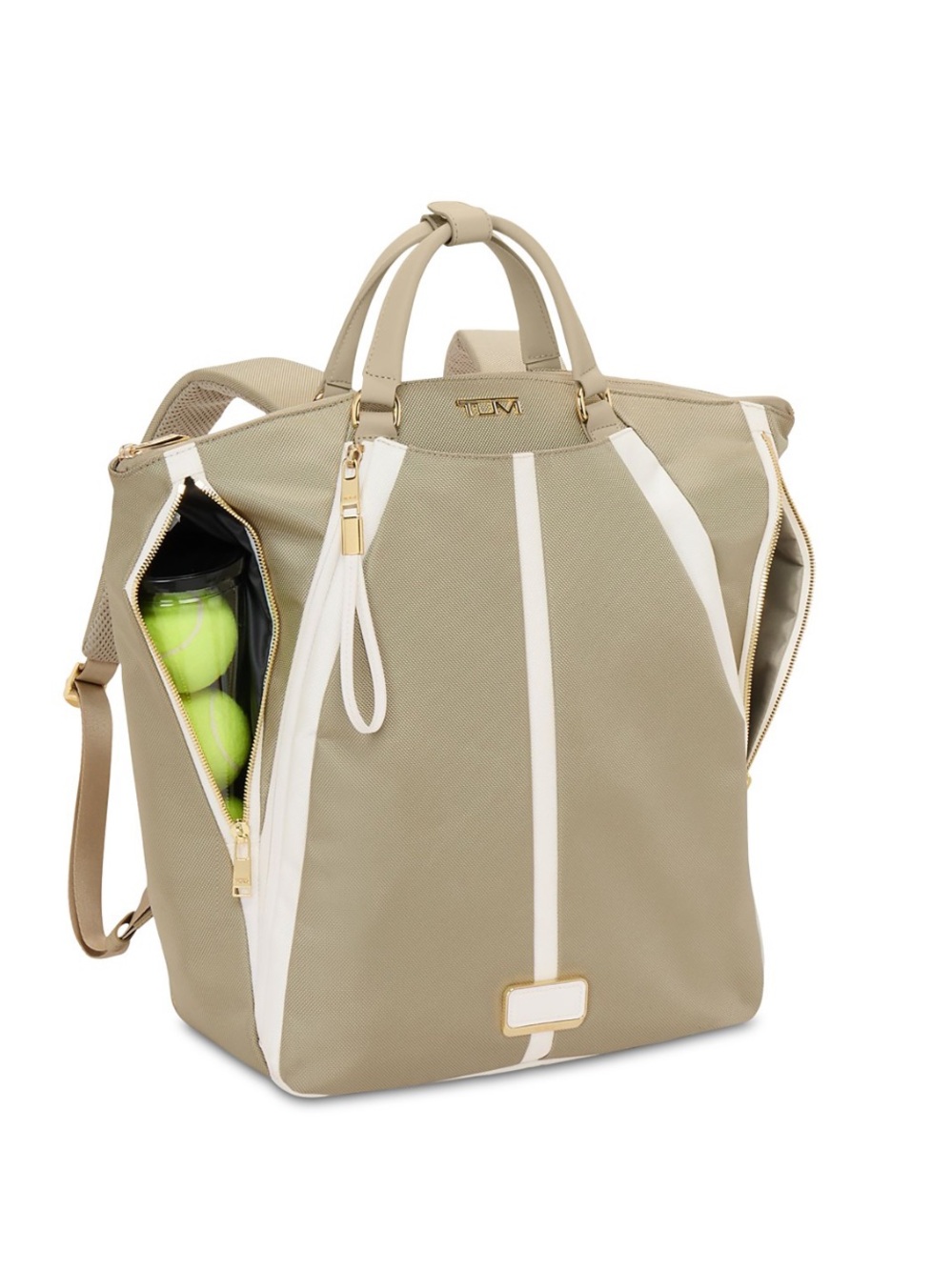 Tumi Beige and White Tennis Raquet Backpack - Picture 10 of 11